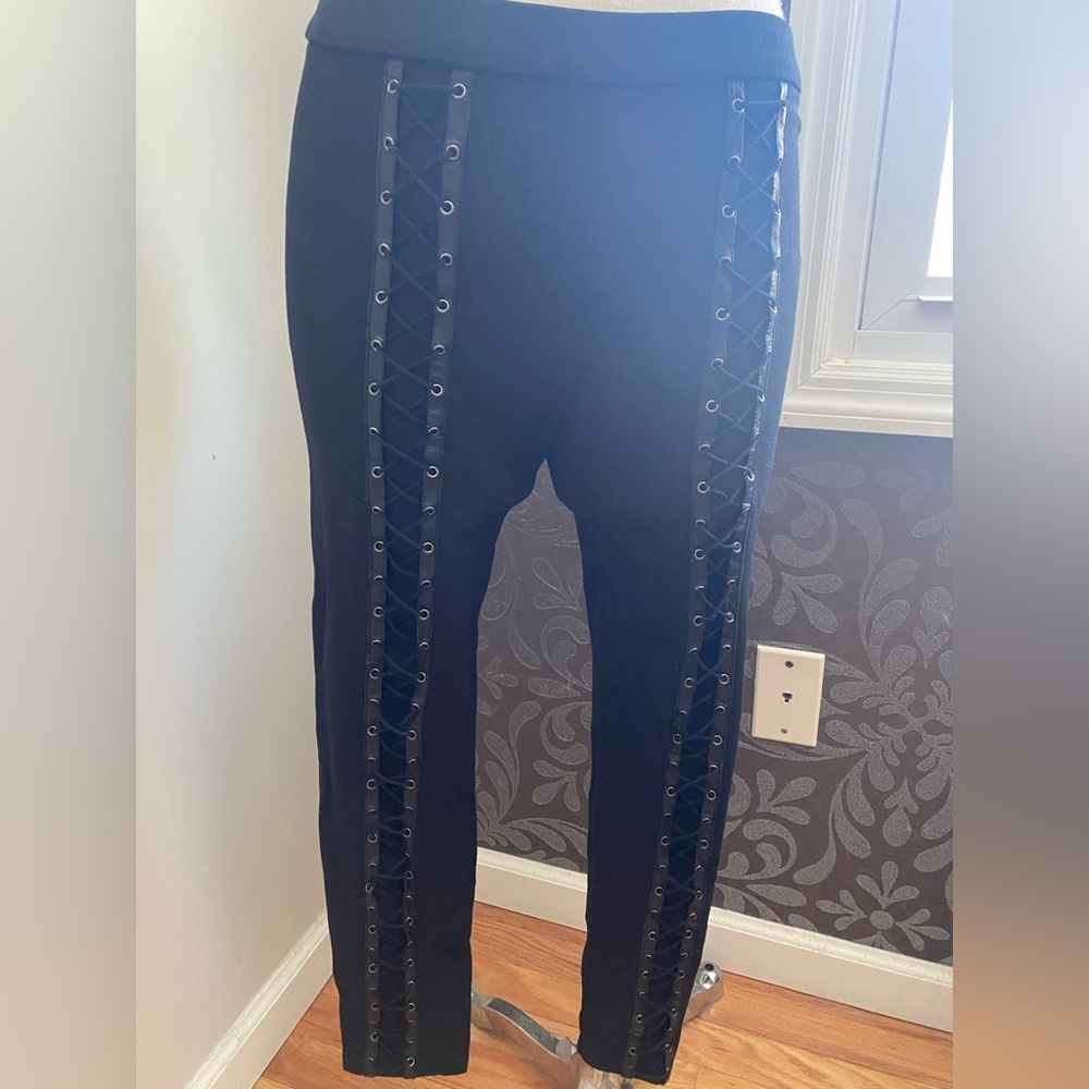 Haute Hippie Leggings with lambskin leather.